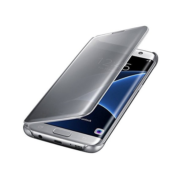 Samsung EF-ZG935CSE Clear View Cover Skal till Samsung Galaxy S7 Edge - Silver
