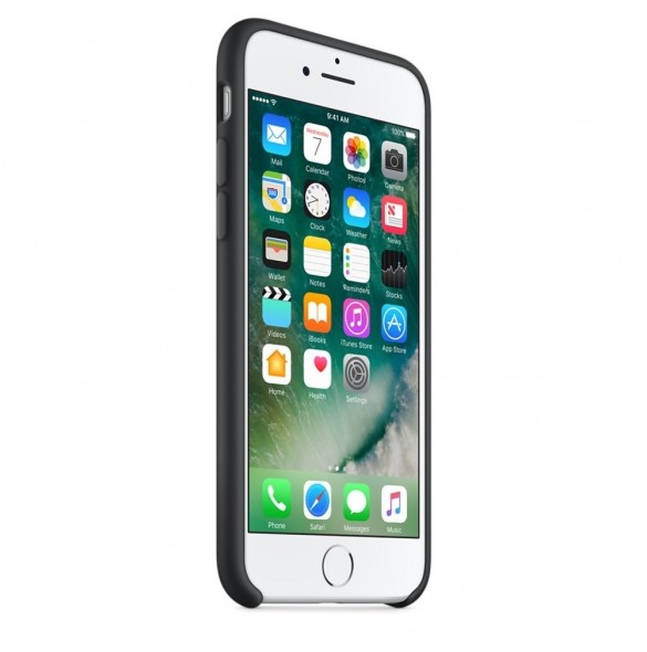 Apple MMW82ZM/A Silikon Skal till iPhone 7, iPhone 8 - Svart