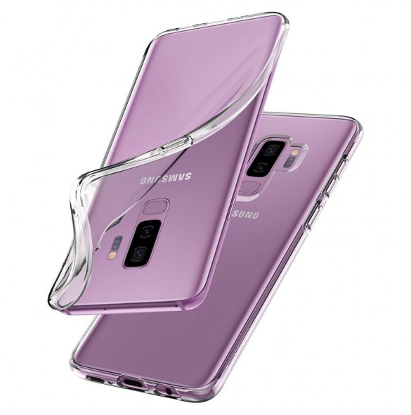 Spigen Liquid Glitter Crystal fallet täcker Samsung Galaxy S9 Plus G965 - Genomskinlig