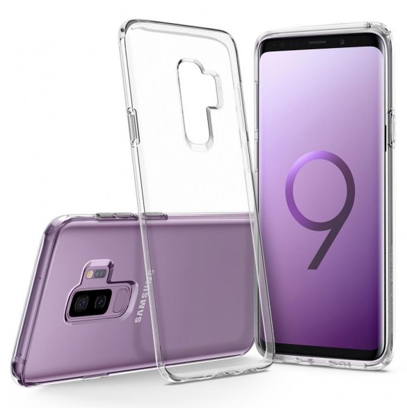 Spigen Liquid Glitter Crystal fallet täcker Samsung Galaxy S9 Plus G965 - Genomskinlig