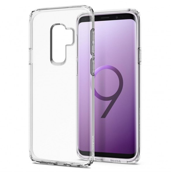 Spigen Liquid Glitter Crystal fallet täcker Samsung Galaxy S9 Plus G965 - Genomskinlig