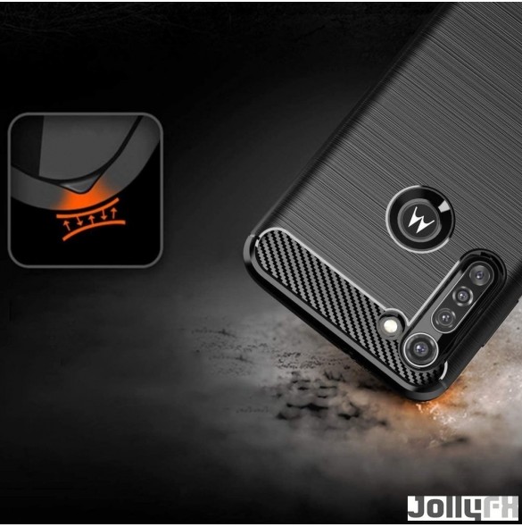Svart och väldigt elegant lock Motorola Moto G8 Power.