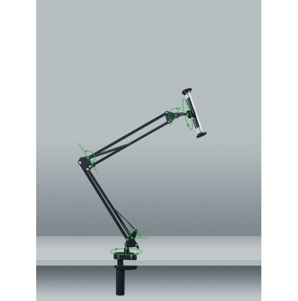 2-stegs robust och justerbar arm i aluminiumlegering garanterar hållbarhet och enkel stabilitet.