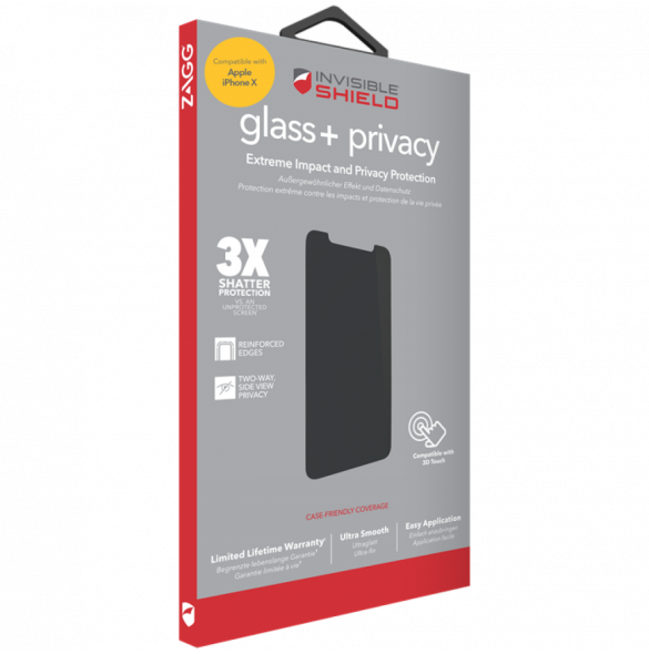 ZAGG InvisibleShield Glass+ Skärmskydd Till iPhone X, iPhone XS, iPhone 11 Pro