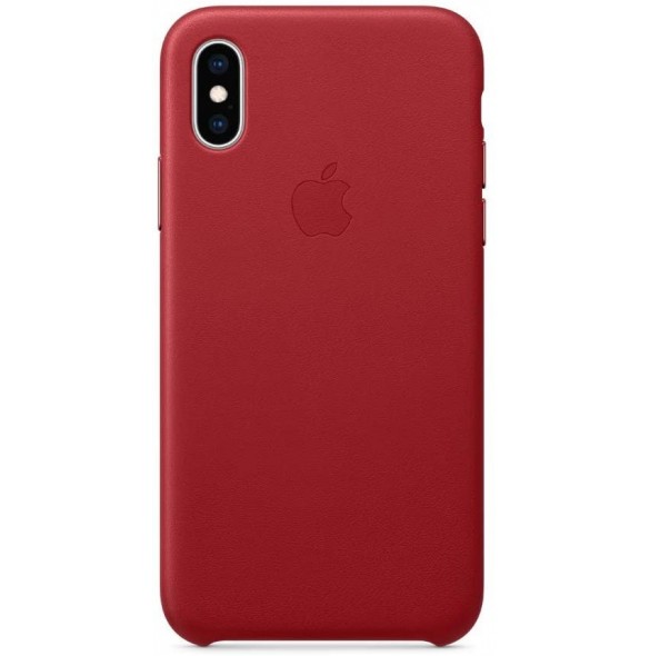 Apple MRWK2ZM/A Läder Skyddande till iPhone XS, iPhone X  - Röd