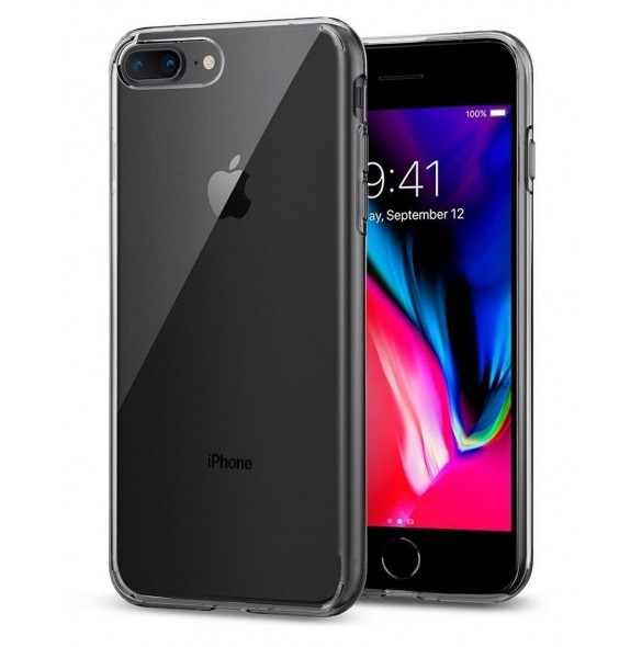 Spigen Liquid Crystal fallet täcker iPhone 8 Plus / 7 Plus - Genomskinlig