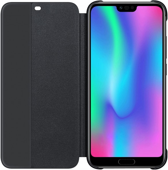 Huawei 51992478 S-View Case Vikbart Fodral Till Huawei Honor 10 - Svart