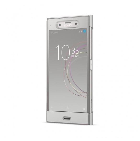 Sony Style Cover Stand SCTG50 Vikbart fodral för Sony XPERIA XZ1 - Silver