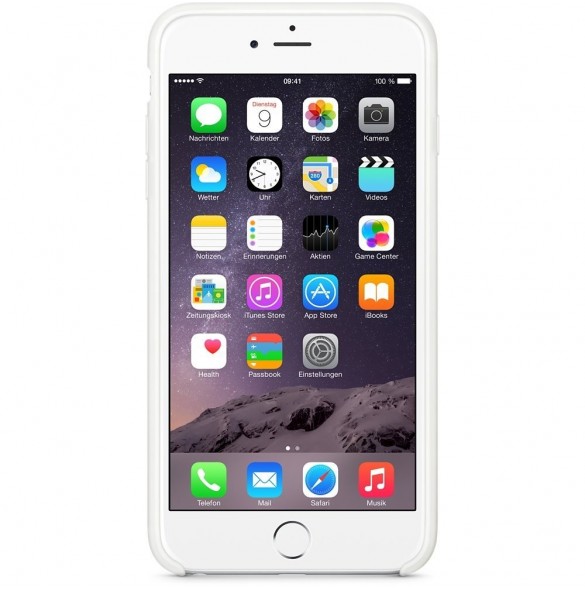 Apple Silicone Case till iPhone 6 Plus - Vit (MGRF2ZM/A)