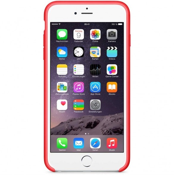 Apple MGRG2ZM/A Silicone Case till iPhone 6 Plus - Röd