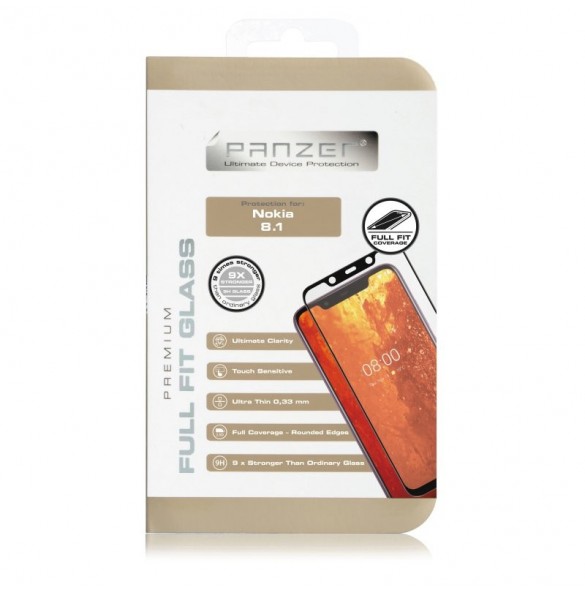 Panzer Full-Fit Glass Nokia 8.1 - Svart