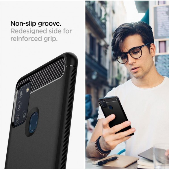 Vackert och pålitligt skyddsfodral för Samsung Galaxy A21s.