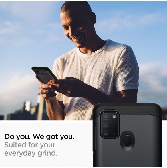 Vackert och pålitligt skyddsfodral för Samsung Galaxy A21s.
