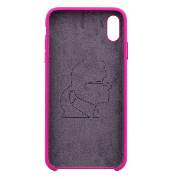 Karl Lagerfeld hårddisk Silikon Ikonisk KLHCI65SLFKFU iPhone XS Max - Fushia