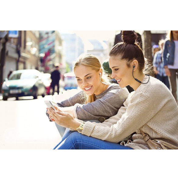 Philips SHB5250BK Wireless Stereo Bluetooth Headset with Microphone, Volume Control, Light, Rich Bass, ideal for Sports - Svart