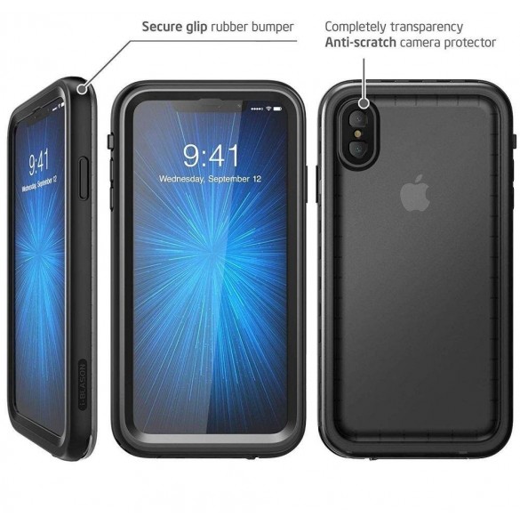 Supcase IBLSN Aegis IP68 iPhone XS Max - Frost svart