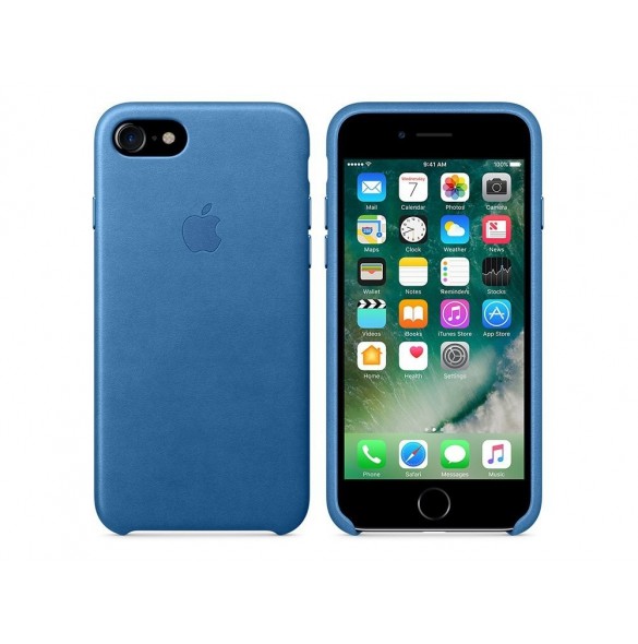 Apple MMYH2ZM/A till iPhone 7 Plus, iPhone 8 Plus Läderskal  - Hav Blå