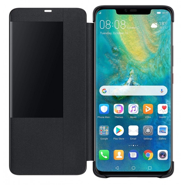 Huawei S-View Case Vikbart Fodral Till Huawei Mate 20 Pro - Svart (51992696)