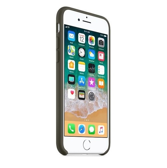 Apple MR3N2ZM/A Silikon Skal till iPhone 7, iPhone 8 - Dark Olive