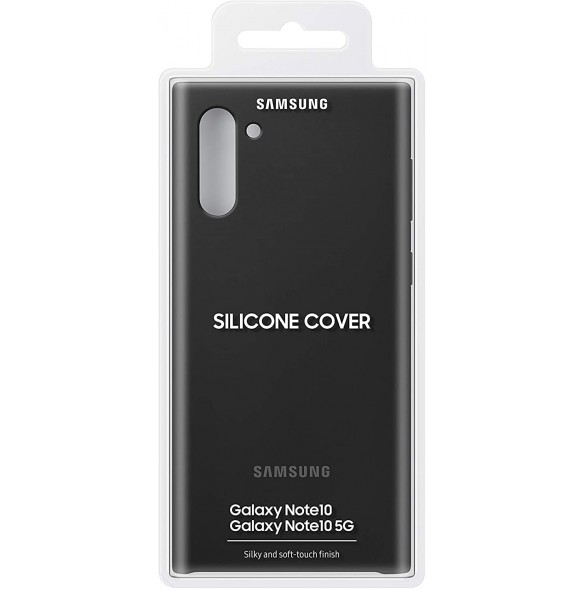 Samsung Silicone Cover Samsung Galaxy Note 10 - Svart EF-PN970TBE (EU Blister)