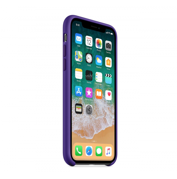 Apple MQT72ZM/A Silikon Case Skal till iPhone X - Ultra Violet