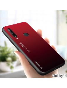 Svart-röd och mycket snygg täcka Huawei P40 Lite E.