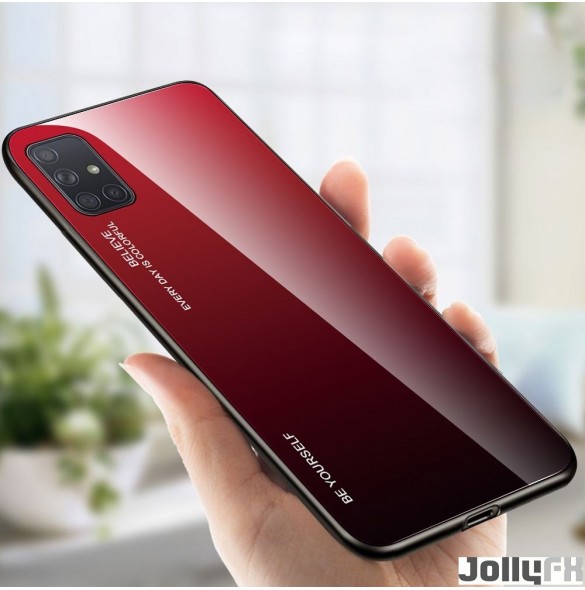 Svart-röd och väldigt snygg täckning Samsung Galaxy A71.