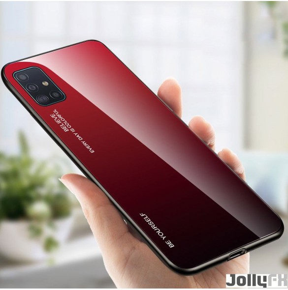 Svart-röd och väldigt snygg täckning Samsung Galaxy A51.
