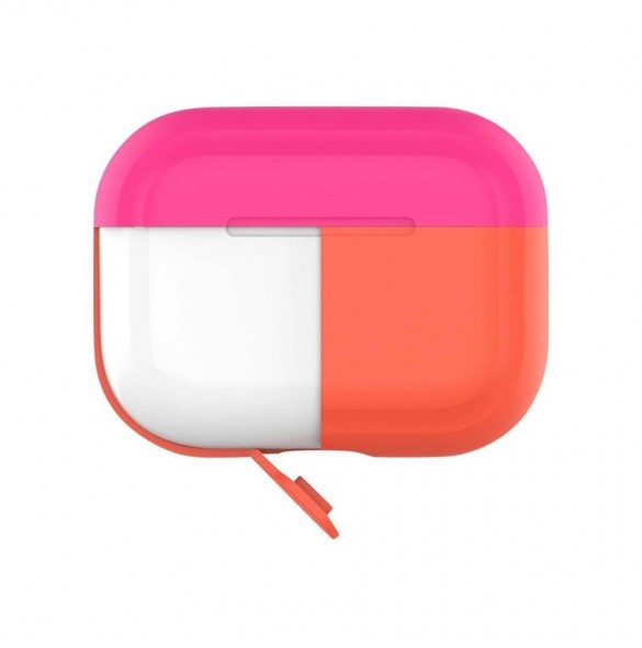 Puro Icon Fluo Silica Gel Case Protector för Apple Airpods Pro - Orange