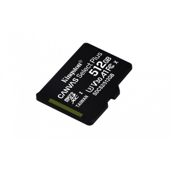 Kingston Canvas Select Plus microSDXC Class 10 UHS-I U3 V30 A1 100/85MB/s 512GB