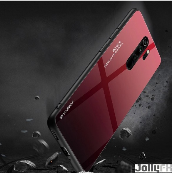 Grön-lila och mycket snyggt omslag Xiaomi Redmi Note 8 Pro.
