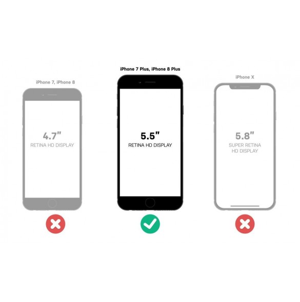 OtterBox Defender Series till iPhone 7 Plus / iPhone 8 Plus - Svart