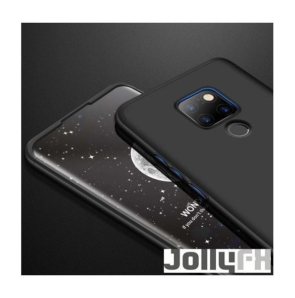 JollyFX 360 Protection Case Främre och bakre Case Täcker hela kroppen Huawei Mate 30 Lite - Svart