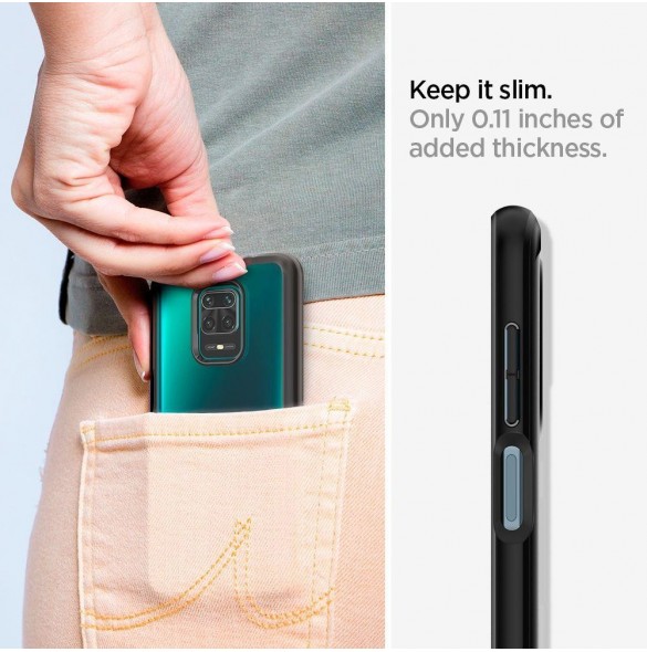 Matt svart och mycket snyggt omslag Xiaomi Redmi Note 9s / 9 Pro / 9 Pro Max.