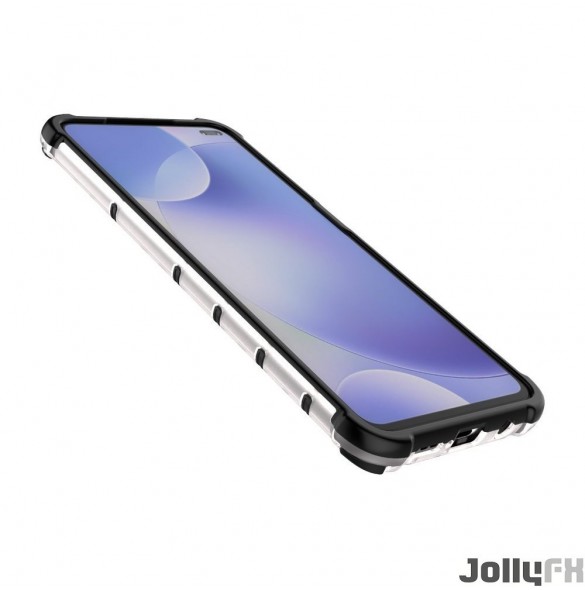 JollyFX Honeycomb Case rustning omslag med TPU Bumper till Xiaomi redmi K30 - Genomskinlig