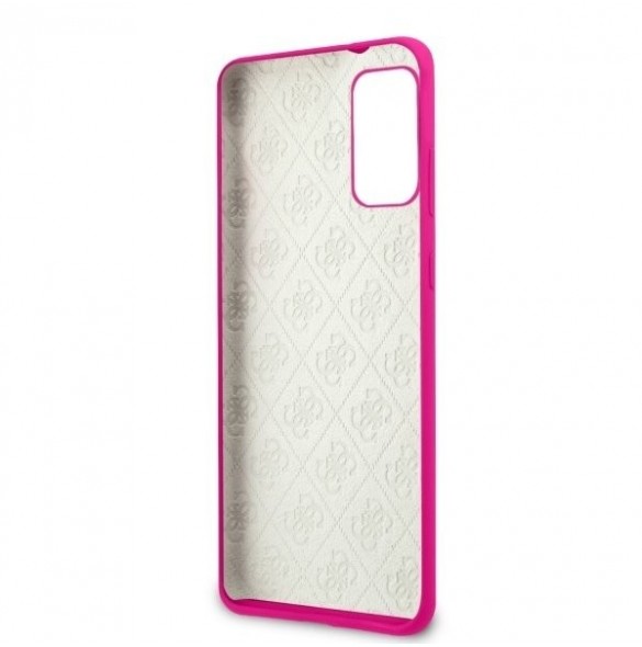 Guess GUHCS67LS4GFU hårt fodral Glitter 4G Circle Logo Guess Samsung Galaxy S20 Plus - Fuchsia