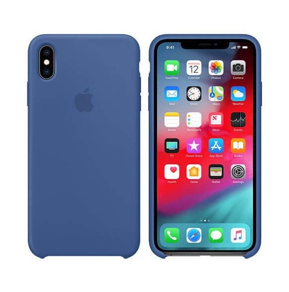 Apple MVF62ZM/A Silicone Case till iPhone XS Max - Delft Blue