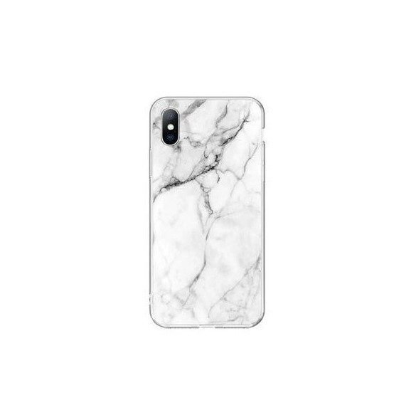 Wozinsky Marble TPU fodral till Huawei P40 Lite / Nova 7i / Nova 6 SE - Vit