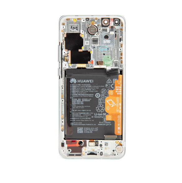 LCD-skärm + beröringsenhet + framsida Huawei P40 Pro - Isvit (Service Pack)