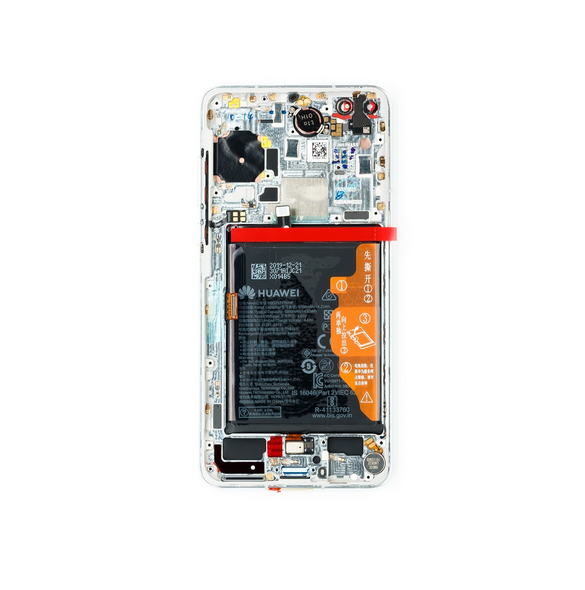 LCD-skärm + beröringsenhet + framsida Huawei P40 - Isvit (Service pack)