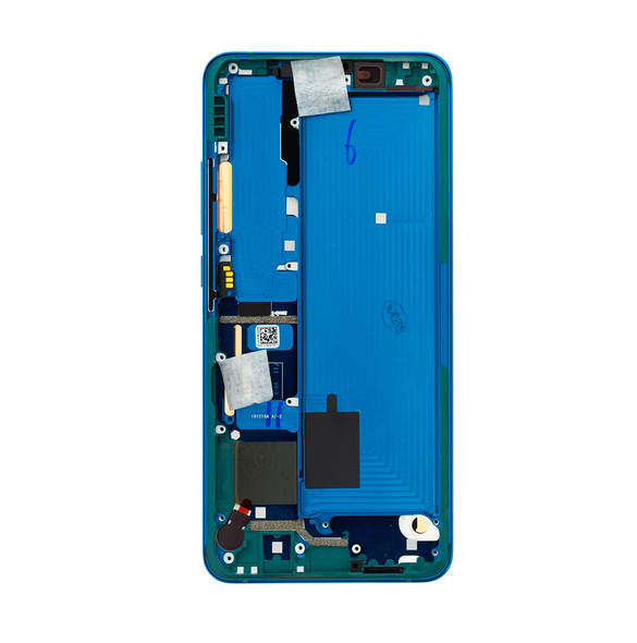 LCD-skärm + beröringsenhet + framsida för Xiaomi Mi Note 10 - Grön (Service Pack)