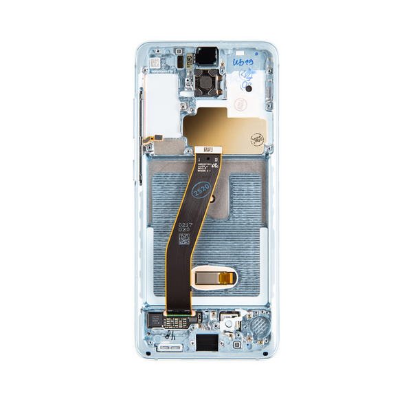 LCD-display + Touch Unit Samsung Galaxy S20 - Blå (Service Pack)