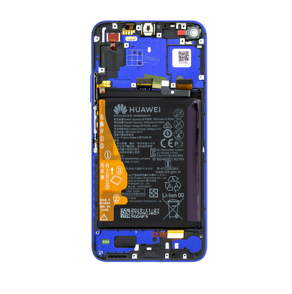 LCD-display + Touch Unit + Framsida Huawei Honor 20 - Blå (Service Pack)