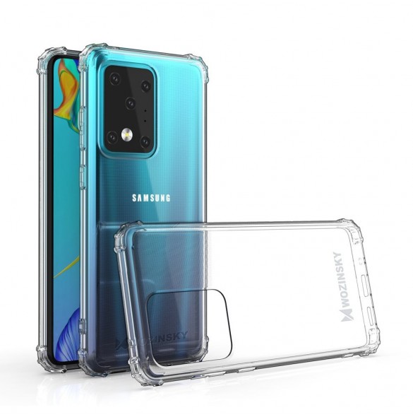 Genomskinligt och väldigt snyggt skal Samsung Galaxy S20 Ultra.