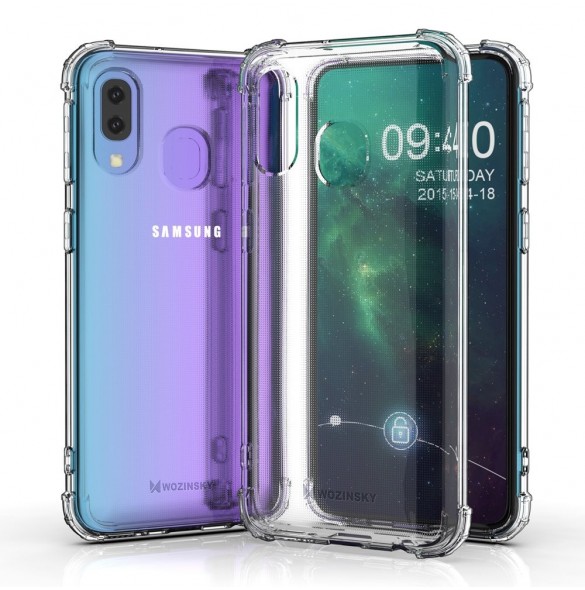 Samsung Galaxy A40 och väldigt snyggt skydd från Wozinsky.
