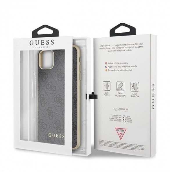 Guess  4G Collection hårt fodral iPhone 11 Pro Max - Grå