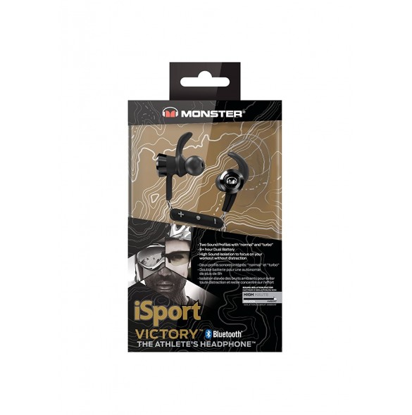 Monster iSport Victory In-Ear Bluetooth Wireless Headphones (137085-00) - Svart