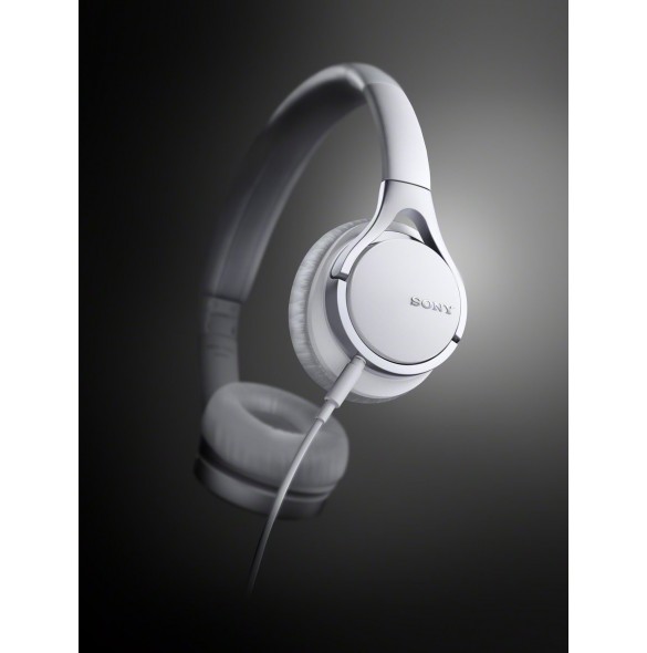 Sony MDR-10RC Hörlurar med mikrofon på örat, kabelansluten - Vit