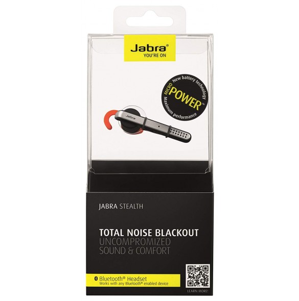 Jabra Stealth Wireless Stereo Bluetooth Headset - Svart / Orange