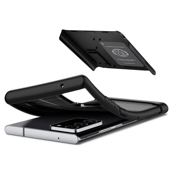 Svart och väldigt snyggt omslag Samsung Galaxy Note 20 Ultra.